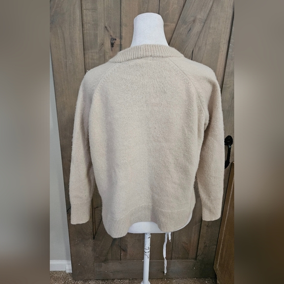 MADEWELL (Re)sourced Cashmere Crewneck Sweater In Heathered Beige. XS - Picture 14 of 15